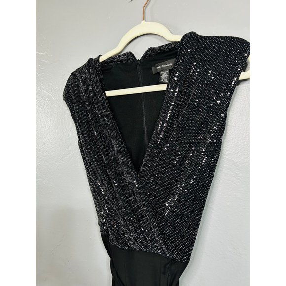 R&M Richards Black Shiny JumpSuit Size 10 - Picture 4 of 7